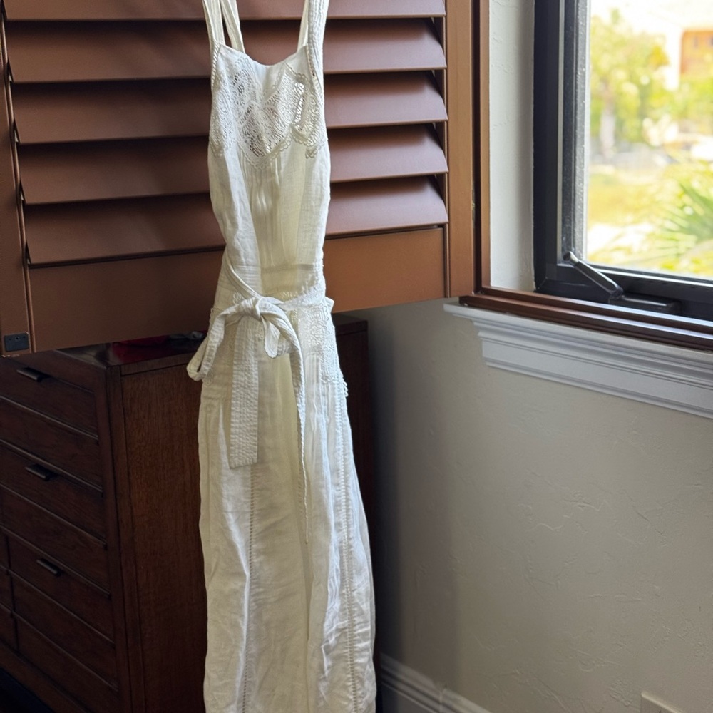 Zimmerman jumpsuit dress embroidered White Sleeveless Dress